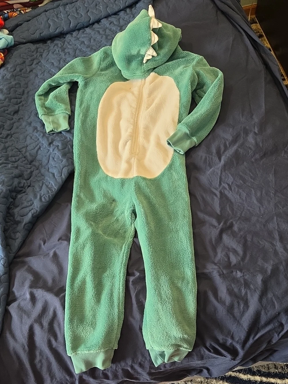 Kids' Plush Dinosaur One-Piece Halloween Costume- Size Xs (5)